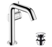 hansgrohe Tecturis S grifería de lavabo 150 Fine CoolStart, EcoSmart+, con juego de desagüe PUSH, alcance 139mm, 73340000, Color: cromado
