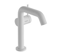 hansgrohe Tecturis S Grifería de lavabo 150 Fine CoolStart, EcoSmart+ sin desagüe automático, alcance 139mm, 73341700, Color: Blanco mate