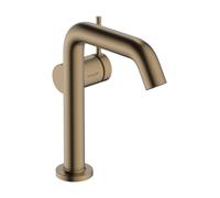 hansgrohe Tecturis S Fine - grifo lavabo sin desagüe, ahorro de energía (CoolStart), grifo monomando lavabo 151 mm, mezclador monomando lavabo ahorro de agua (EcoSmart+), bronce cepillado, 73341140