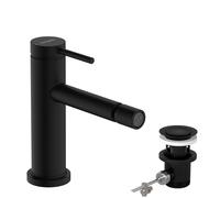 hansgrohe Tecturis S mezclador monomando para bidé, proyección 148 mm, 73201670, Color: negro mate