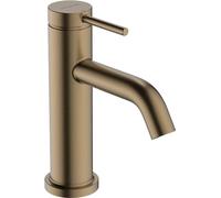 hansgrohe Tecturis S grifo de columna 80 con maneta para agua fría o premezclada, proyección 108 mm, 73313140, Color: Bronce cepillado