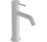 hansgrohe Tecturis S - grifo lavabo sin desagüe, ahorro de energía (CoolStart), grifo monomando lavabo 105 mm, mezclador monomando lavabo ahorro de agua (EcoSmart+), blanco mate, 73312700