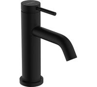hansgrohe Tecturis S - grifo lavabo sin desagüe, ahorro de energía (CoolStart), grifo monomando lavabo 80 mm, mezclador monomando lavabo ahorro de agua (EcoSmart+), negro mate, 73301670
