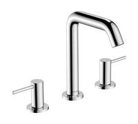 hansgrohe Tecturis S Mezclador de lavabo de 3 agujeros 150, 139 mm de proyección, 73330000, Color: cromado