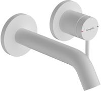 hansgrohe Tecturis S Mezclador monomando empotrado de lavabo para montaje en pared, 165 mm de proyección, 73350700, Color: Blanco mate