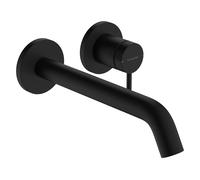 hansgrohe Tecturis S Mezclador monomando empotrado de lavabo para montaje en pared, proyección de 225 mm, 73351670, Color: negro mate