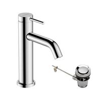 hansgrohe Tecturis S mezclador monomando de lavabo 110 CoolStart ahorro de agua+, proyección 116 mm, 73314000, Color: cromado