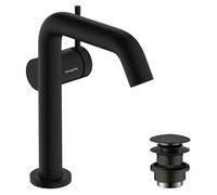 hansgrohe Tecturis S mezclador monomando de lavabo 150 Fine CoolStart ahorro de agu 139 mm saliente, 73340670, Color: negro mate