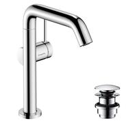 hansgrohe Tecturis S Mezclador monomando de lavabo 210 Fine CoolStart ahorro de agua+con caño giratorio, proyección 154 mm, 73360000, Color: cromado
