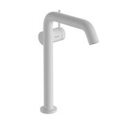 hansgrohe Tecturis S mezclador monomando de lavabo 240 Fine CoolStart ahorro de agu para lavabos sobre encimera, 167 mm de proyección, 73372700, Color: Blanco mate
