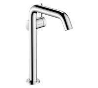 hansgrohe Tecturis S Fine CoolStart - Grifo para lavabo (sin desagüe) | Cromo negro cepillado, altura del caño 230 mm, chorro completo, máx. 4 l/min, 73372340
