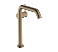 hansgrohe Tecturis S Mezclador monomando de lavabo 240 Fine CoolStart, para lavabos sobre encimera sin desagüe automático, EcoSmart+., 73372140, Color: Bronce cepillado