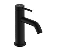 hansgrohe Tecturis S Mezclador monomando de lavabo 80 CoolStart, EcoSmart+, sin desagüe automático, alcance 108mm, 73301670, Color: negro mate