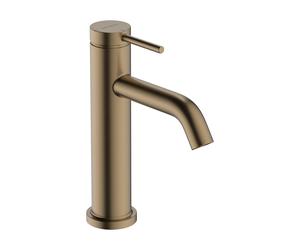hansgrohe Tecturis S mezclador monomando de lavabo, ComfortZone110, con juego de desagüe, CoolStart, proyección 116mm, 73318140, Color: Bronce cepillado