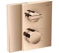 hansgrohe Termostato AXOR Edge empotrado con válvula de cierre y cambio, 46760300, Color: Oro rojo pulido