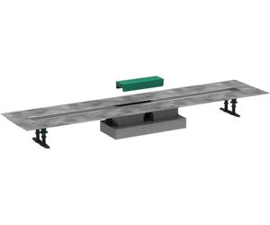 hansgrohe uBox Juego completo universal (juego de instalación + cuerpo básico) 1200 mm para instalación plana de canaletas de ducha hansgrohe (RainDrain Rock y RainDrain Match), desagüe de suelo ducha