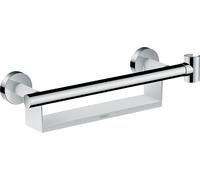 Hansgrohe Unica barra con estante y soporte de ducha cromo-blanco 26328400