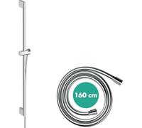 hansgrohe Unica Barra de ducha Pulsify S 90 cm con flexo de ducha, cromo, 24401000