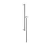hansgrohe Unica E Puro, barra de ducha, barra ducha pared 65cm con flexo de ducha Isiflex 160cm y Easy Slide soporte de ducha, cromo