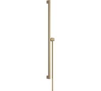 hansgrohe Unica E Puro, barra de ducha, barra ducha pared 90cm con flexo de ducha Isiflex 160cm y Easy Slide soporte de ducha, bronce cepillado