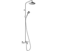 Hansgrohe Vernis Blend conjunto de ducha a pared con termostato con rociador con efecto lluvia cromo 26274000