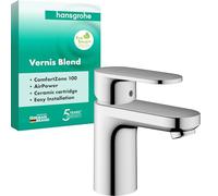hansgrohe Vernis Blend mezclador monomando de lavabo, sin desagÃŒe automÃ¡tico, proyecciÃ³n de 108 mm, 71580, Color: cromado - 71580000