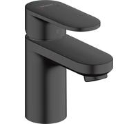 hansgrohe Vernis Blend mezclador monomando de lavabo, con juego de desagüe, proyección de 89 mm, 71584670, Color: Negro Mate