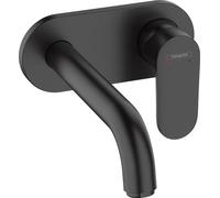 hansgrohe Vernis Blend mezclador monomando oculto para montaje en pared con caño 20,5 cm, 71576670, Color: Negro Mate