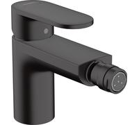 hansgrohe Vernis Blend monomando para bidé, con desagüe automático, proyección de 127 mm, 71210670, Color: Negro Mate