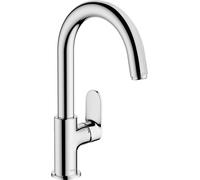 hansgrohe Vernis Blend mezclador monomando de lavabo con caño giratorio y desagüe automático cromo, proyección de 166 mm, 71554000 - 71554000