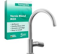 hansgrohe Vernis Blend M35 Mezclador monomando de cocina 210, 1 pulverizador, 71870000, Color: cromado