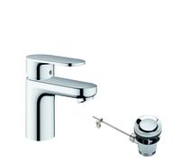 hansgrohe Vernis Blend mezclador monomando de lavabo 70 con desag&uumle metÃ¡lico emergente cromo, proyecciÃ³n de 89 mm, 71557000 - 71557000
