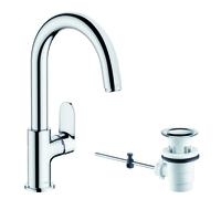 hansgrohe Vernis Blend mezclador monomando de lavabo con caÃ±o giratorio y desag&uumle automÃ¡tico cromo, proyecciÃ³n de 166 mm, 71554000 - 71554000