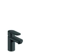 hansgrohe Vernis Blend mezclador monomando de lavabo, sin juego de desagüe, proyección de 89 mm, 71558670, Color: Negro Mate