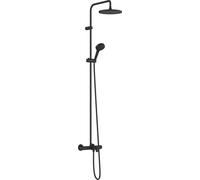 hansgrohe Vernis Blend Sistema de ducha con termostato de bañera 240, 1 tipo de chorro, negro mate, 26899670
