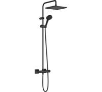 Hansgrohe Vernis Shape conjunto de ducha a pared con termostato con rociador con efecto lluvia negro 26429670