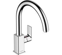 hansgrohe Vernis Shape M35 Mezclador monomando de cocina 260, 1 pulverizador, 71871000, Color: cromado