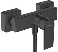 hansgrohe Vernis Shape - grifo de ducha visto para 1 función, grifo monomando ducha, mezclador monomando de ducha, negro mate