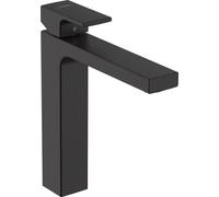 hansgrohe Vernis Shape mezclador monomando de lavabo 190, proyección 181mm, 71591670, Color: Negro Mate