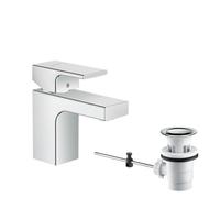hansgrohe Vernis Shape mezclador monomando de lavabo 70 con desag&uumle automÃ¡tico, proyecciÃ³n 89 mm, 71560, Color: cromado - 71560000