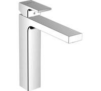 hansgrohe Vernis Shape - Grifo para lavabo (190 mm, con barra de tracción, ahorro de agua, cromo