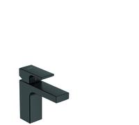 hansgrohe Vernis Shape mezclador monomando de lavabo 100 con juego de desagüe, proyección de 110 mm, 71561670, Color: Negro Mate