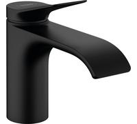 Hansgrohe Vivenis, mezclador monomando de lavabo 80 con desag&uumle automÃ¡tico, 133 mm de proyecciÃ³n, 75010, Color: Negro Mate - 75010670