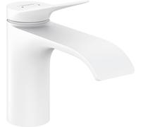 hansgrohe Vivenis grifería de lavabo 80, con juego de desagüe, 133 mm de alcance, 75010700, Color: blanco mate