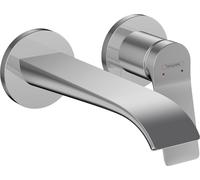 hansgrohe Vivenis grifería de lavabo modelo empotrado para montaje en pared, alcance 195 mm, 75050000, Color: cromado