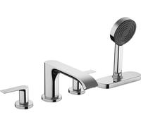 hansgrohe Vivenis Grifería para borde de bañera de 4 orificios con caja para manguera (sBox), 75444000, Color: cromado