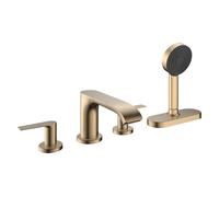 hansgrohe Vivenis Grifería para borde de bañera de 4 orificios con caja para manguera (sBox), 75444140, Color: Bronce cepillado