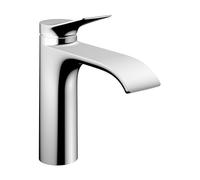 hansgrohe Vivenis - grifo lavabo con vaciador automático, ahorro de energía (CoolStart), grifo monomando lavabo 110 mm, mezclador monomando lavabo ahorro de agua (EcoSmart), cromo, 75023000