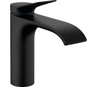 Hansgrohe Vivenis, mezclador monomando de lavabo 110 con desag&uumle automÃ¡tico, proyecciÃ³n 146 mm, 75020, Color: Negro Mate - 75020670