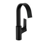 hansgrohe Vivenis, mezclador monomando de lavabo 210 con caño giratorio sin desagüe, 139 mm de proyección, 75032670, Color: negro mate